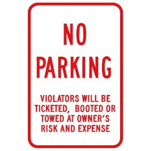 Boot Warning Sign, Reflective, 12 X 18 Boot Warning Sign, Reflective, 12 X 18