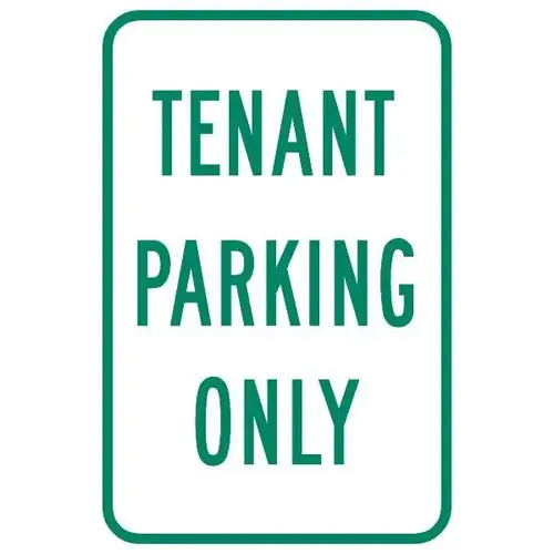 Tenant Parking Only Sign, Reflective, 12 X 18 Tenant Parking Only Sign, Reflective, 12 X 18