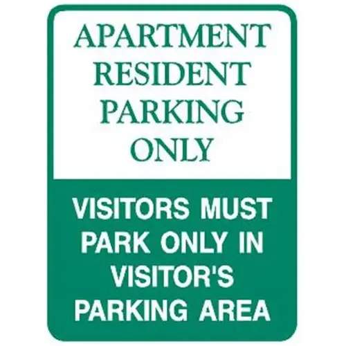 Apartment Resident Parking Only Sign, Reflective, 18 X 24 Apartment Resident Parking Only Sign, Reflective, 18 X 24