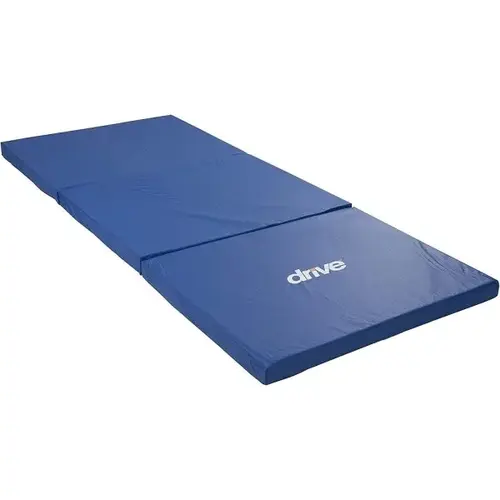 Tri-Fold Non-Skid Vinyl Bedside Fall Mat, 72"X30"X2", High Density Foam, Blue Tri-Fold Non-Skid Vinyl Bedside Fall Mat, 72"X30"X2", High Density Foam, Blue