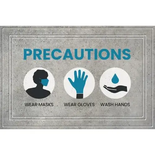 Fashionable Deluxe "Precautions" Floor Mat (Gray) Fashionable Deluxe "Precautions" Floor Mat (Gray)