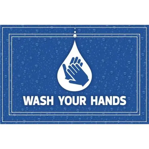 Fashionables Deluxe "Wash Your Hands" Floor Mat (Blue) Fashionables Deluxe "Wash Your Hands" Floor Mat (Blue)