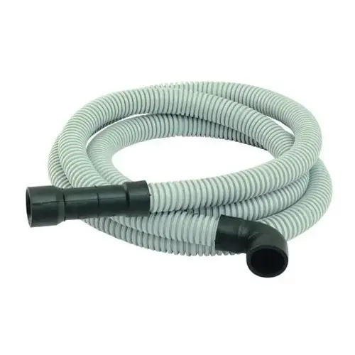 8ft L, 5/8od X 5/8 Or 7/8 Outlet Corrugated Dishwasher Discharge Hose Gray 8ft L, 5/8od X 5/8 Or 7/8 Outlet Corrugated Dishwasher Discharge Hose Gray