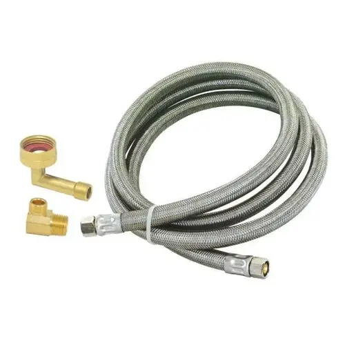 3/8comp X 3/8comp X 10ft Braided Universal Dishwasher Installation Kit Stainless Steel 3/8comp X 3/8comp X 10ft Braided Universal Dishwasher Installation Kit Stainless Steel