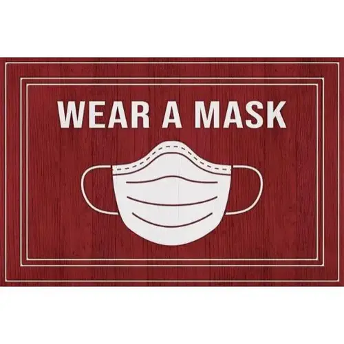 Fashionables Deluxe "Wear A Mask" Door Mat (Red) Fashionables Deluxe "Wear A Mask" Door Mat (Red)