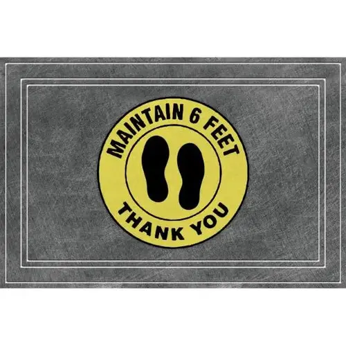 Fashionables Deluxe "Maintain 6 Feet" Floor Mat (Gray) Fashionables Deluxe "Maintain 6 Feet" Floor Mat (Gray)