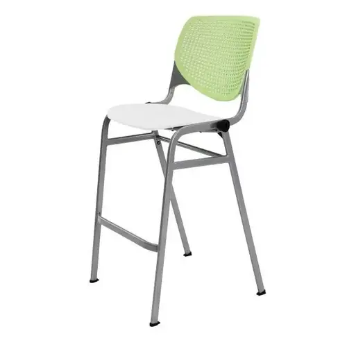 Kool Stack Barstool, Lime Green Back, White Seat Kool Stack Barstool, Lime Green Back, White Seat