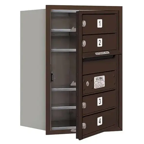 Recessed Mounted 4c Horizontal Mailbox, 4 Mb1 Doors, Bronze Recessed Mounted 4c Horizontal Mailbox, 4 Mb1 Doors, Bronze