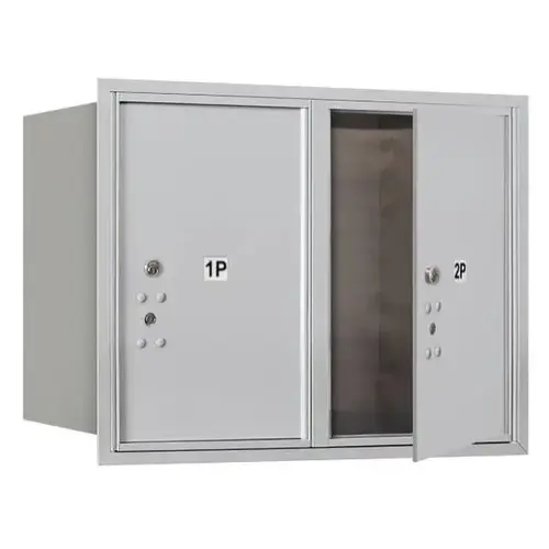 Recessed Mounted 4c Horizontal Mailbox, 2 Pl6 ftS, Aluminum Recessed Mounted 4c Horizontal Mailbox, 2 Pl6 ftS, Aluminum