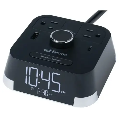 Cubietime 2.0 Alarm Clock With 2 Power Outlets And 2 Usb Ports Cubietime 2.0 Alarm Clock With 2 Power Outlets And 2 Usb Ports