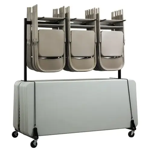 Adir Office 65 X 33.7 Folding Chair Table Combo Cart Adir Office 65 X 33.7 Folding Chair Table Combo Cart