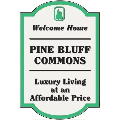 Custom Arched Dimensional Sign, Smooth Finish, 24 X 36 Custom Arched Dimensional Sign, Smooth Finish, 24 X 36