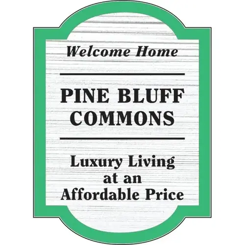 Custom Dimensional Sign, Arched Top & Bottom, Wood Grain Finish, 16 X 22 Custom Dimensional Sign, Arched Top & Bottom, Wood Grain Finish, 16 X 22