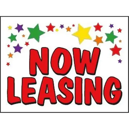 Coroplast Now Leasing Amenity Sign, Stars, 24 X 18 Coroplast Now Leasing Amenity Sign, Stars, 24 X 18