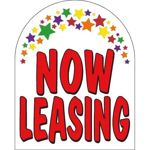 Aluminum Now Leasing Arched Amenity Sign With Stars, 24 X 30 Aluminum Now Leasing Arched Amenity Sign With Stars, 24 X 30