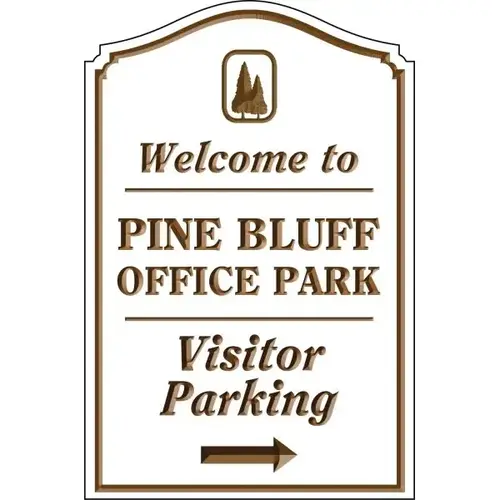 Custom V Groove Routed Dimensional Sign With Designer Arch 24 X 36 Custom V Groove Routed Dimensional Sign With Designer Arch 24 X 36