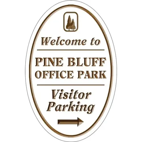 Custom V Groove Routed Dimensional Sign, Oval Shaped, 24 X 36 Custom V Groove Routed Dimensional Sign, Oval Shaped, 24 X 36