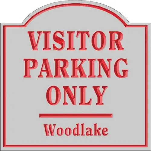 Custom V Groove Routed Dimensional Sign With Arched Top, 24 X 24 Custom V Groove Routed Dimensional Sign With Arched Top, 24 X 24