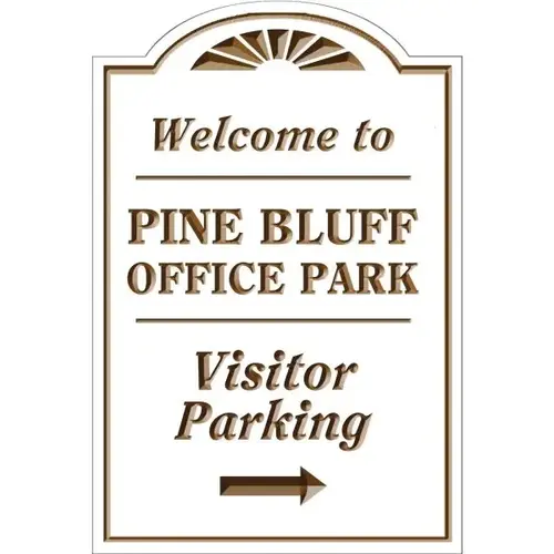 Custom V Groove Routed Dimensional Sign With Arched Top, 24 X 36 Custom V Groove Routed Dimensional Sign With Arched Top, 24 X 36