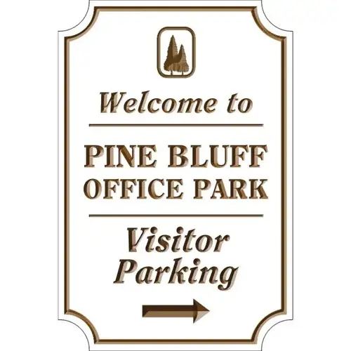 Custom V Groove Routed Dimensional Sign With Notched Corners, 24 X 36 Custom V Groove Routed Dimensional Sign With Notched Corners, 24 X 36