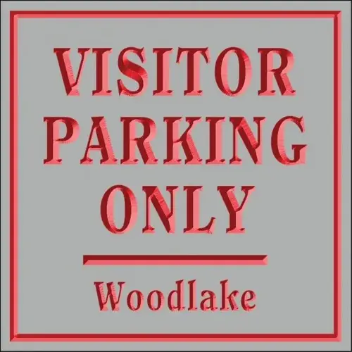 Custom V Groove Routed Dimensional Sign With Straight Corners, 18 X 18 Custom V Groove Routed Dimensional Sign With Straight Corners, 18 X 18