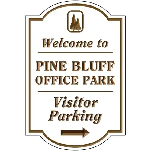 Custom V Groove Routed Dimensional Sign With Arched Top & Bottom, 24 X 36 Custom V Groove Routed Dimensional Sign With Arched Top & Bottom, 24 X 36