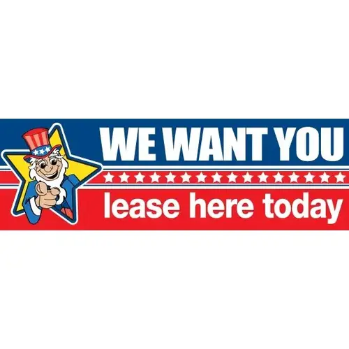 Seasonal Banner, Uncle Sam, 10 ft X 3 ft Seasonal Banner, Uncle Sam, 10 ft X 3 ft