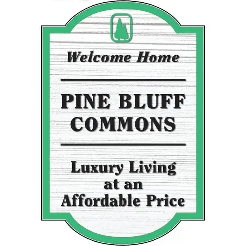 Custom Dimensional Sign With Arched Top & Bottom, Wood Grain Finish, 24 X 36 Custom Dimensional Sign With Arched Top & Bottom, Wood Grain Finish, 24 X 36