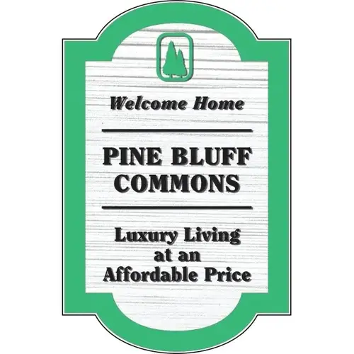 Custom Dimensional Sign, Arched Top & Bottom, Wood Grain Finish, 11 X 17 Custom Dimensional Sign, Arched Top & Bottom, Wood Grain Finish, 11 X 17