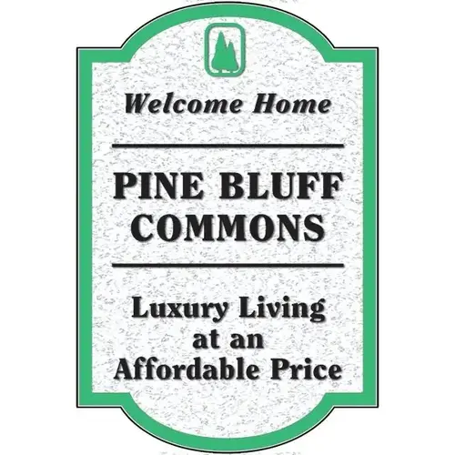 Custom Dimensional Sign With Arched Top & Bottom, Stucco Finish, 24 X 36 Custom Dimensional Sign With Arched Top & Bottom, Stucco Finish, 24 X 36