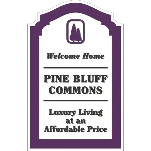 Custom Dimensional Designer Arch Sign, Smooth Finish, 11 X 17 Custom Dimensional Designer Arch Sign, Smooth Finish, 11 X 17