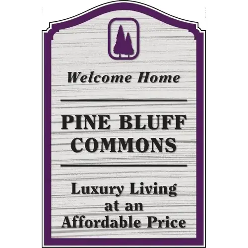 Custom Dimensional Designer Arch Sign, Wood Grain Finish, 24 X 36 Custom Dimensional Designer Arch Sign, Wood Grain Finish, 24 X 36