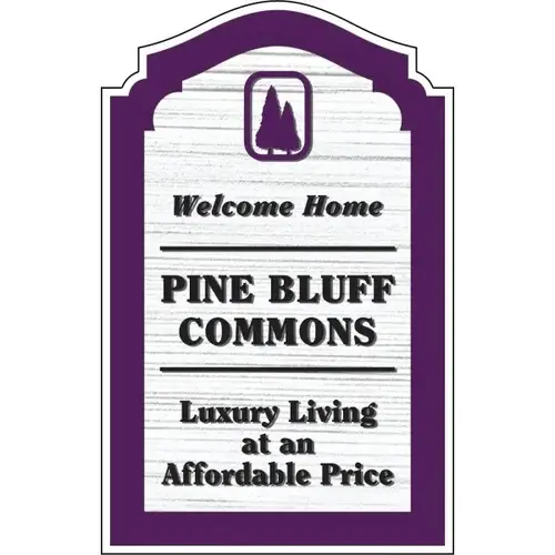 Custom Dimensional Designer Arch Sign, Wood Grain Finish, 11 X 17 Custom Dimensional Designer Arch Sign, Wood Grain Finish, 11 X 17