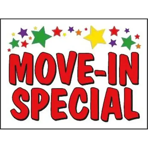 Coroplast Move In Special Amenity Sign, Stars, 24 X 18 Coroplast Move In Special Amenity Sign, Stars, 24 X 18