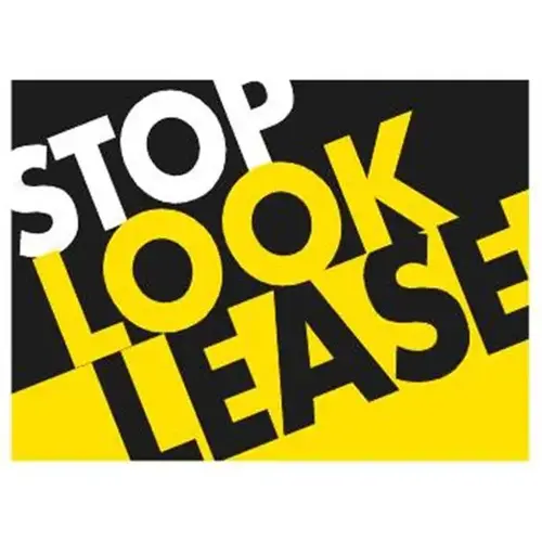 Coroplast Stop! Look! Lease! Dynamic Amenity Sign, 24 X 18 Coroplast Stop! Look! Lease! Dynamic Amenity Sign, 24 X 18