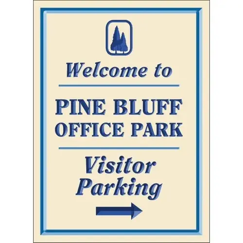 Custom V Groove Routed Dimensional Sign With Straight Corners, 16 X 22 Custom V Groove Routed Dimensional Sign With Straight Corners, 16 X 22