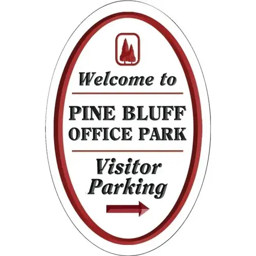 Custom V Groove Routed Dimensional Sign, Oval, 16 X 22 Custom V Groove Routed Dimensional Sign, Oval, 16 X 22