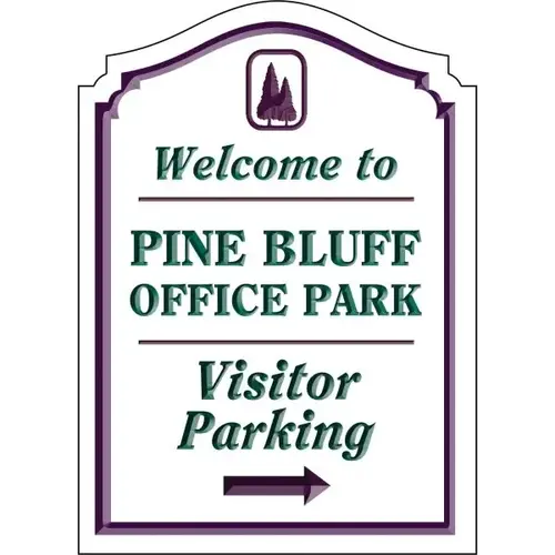 Custom V Groove Routed Dimensional Sign, Designer Arch, 16 X 22 Custom V Groove Routed Dimensional Sign, Designer Arch, 16 X 22