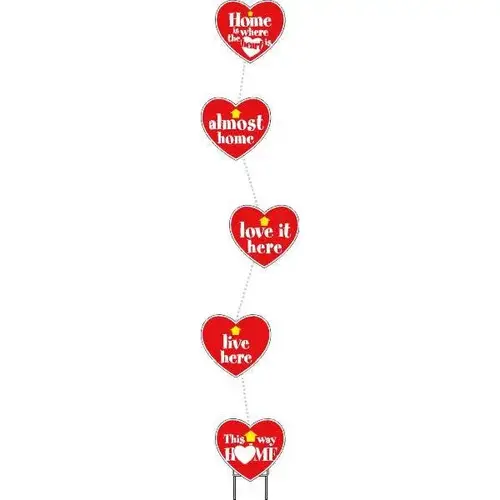 Lead In Series Yard Sign Kit, Hearts, 24 X 18 Lead In Series Yard Sign Kit, Hearts, 24 X 18