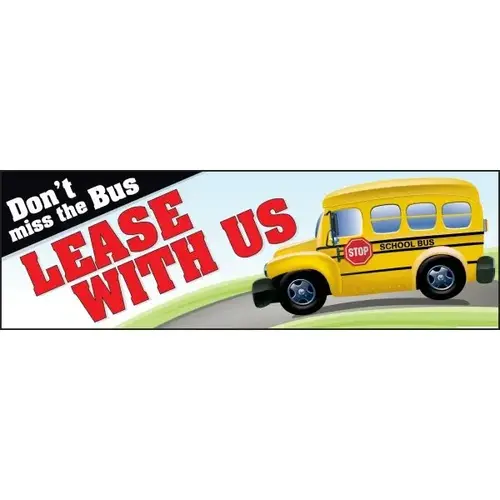 Seasonal Banner, School Bus, 10 ft X 3 ft Seasonal Banner, School Bus, 10 ft X 3 ft