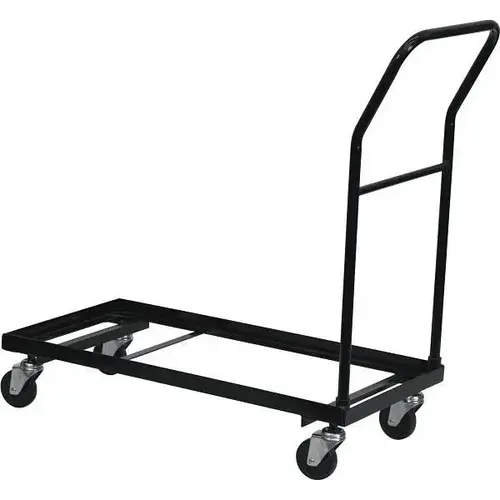 Steel 5-Wheeled Folding Chair Dolly In Black Steel 5-Wheeled Folding Chair Dolly In Black