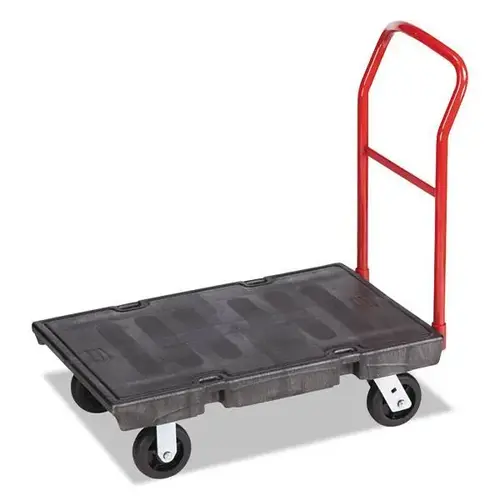 Comm Heavy-Duty Platform Truck Cart, 500 Lb, 24"X36" Platform, Black Comm Heavy-Duty Platform Truck Cart, 500 Lb, 24"X36" Platform, Black