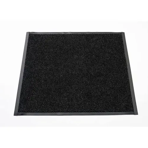 Mat, Inc. Berber Vinyl Backed 3 ftX4 ft Charcoal Mat, Inc. Berber Vinyl Backed 3 ftX4 ft Charcoal