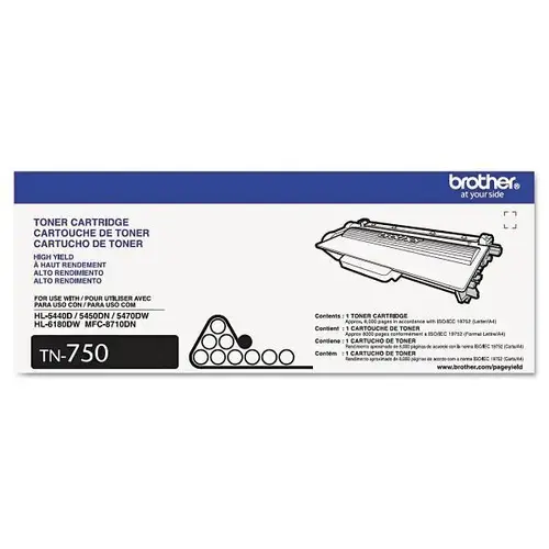 Tn750 High-Yield Toner 8,000 Page-Yield Black Tn750 High-Yield Toner 8,000 Page-Yield Black