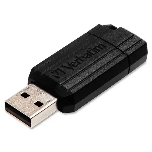 Pinstripe 16gb USB 2.0 Storage Flash Drive Built-In Microban Prot Black Pinstripe 16gb USB 2.0 Storage Flash Drive Built-In Microban Prot Black