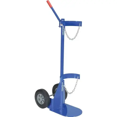 500 Lb Capacity Blue Steel Cylinder Dolly With Hard-Rubber Wheels 500 Lb Capacity Blue Steel Cylinder Dolly With Hard-Rubber Wheels