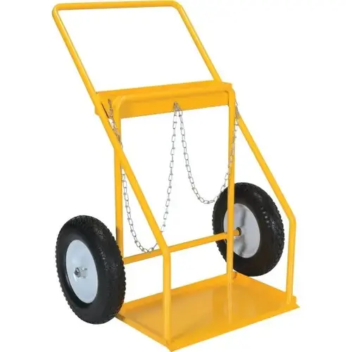 250 Lb Capacity Yellow Steel Cylinder Tilt Back Hand Truck 250 Lb Capacity Yellow Steel Cylinder Tilt Back Hand Truck