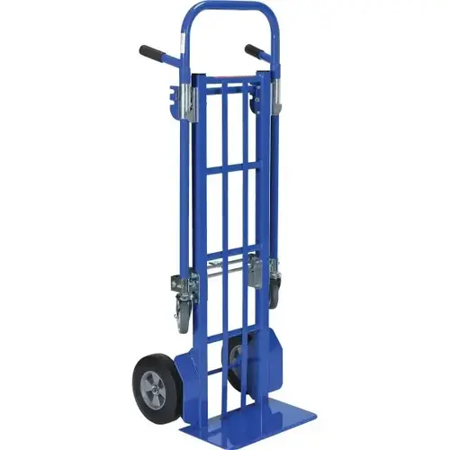 330 Lb Capacity Blue Steel Convertible Hand Truck 330 Lb Capacity Blue Steel Convertible Hand Truck