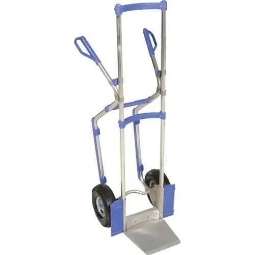 350 Lb Capacity Gray And Blue Ergonomic Aluminum Hand Truck 350 Lb Capacity Gray And Blue Ergonomic Aluminum Hand Truck
