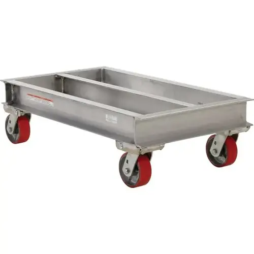 2000 Lb Capacity Silver Aluminum Channel Dolly 36" X 24" 2000 Lb Capacity Silver Aluminum Channel Dolly 36" X 24"